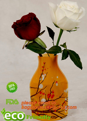 Home Decoration Waterproof Collapsible Plastic Vase Pvc Vase Vinyl Vase,Reusable Vinyl Vase,Vinyl Folding Vase