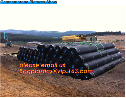 Environmental Protection hdpe smooth fish farm pond liner geomembrane,Drain board Geocell Geogrid Geomembrane Geonet PAC