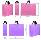 Cloth Packaging, Apparel Bags, Merchandise Pink and Purple Thick Plastic PVC Gift Bags Retail Clothing Shopping Bags