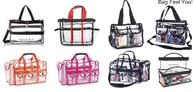 Transparent PVC Handle bag Shopping Bag, Promo PVC Plastic Shopping Handle Bag, beach tote bag pvc handle bags, purse