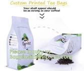 Eco Recyclable Reusable Resealable Doypack Coffee Tea Bag Red Stand up Pouch with Valve and k Chocolate, Potato
