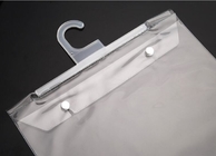 biodegradable Cloth Underwear Hanger Packaging Bag With Snap Button, Eco-Friendly Hook Garment Bag