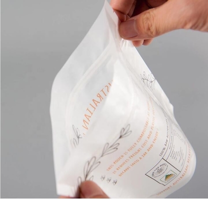 Compostable Corn Starch Laminated Biodegradable Packaging Bag PLA Bag PBAT Corn Starch Compostable Pouch With Lip