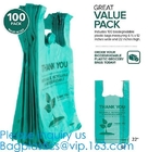 PBAT PLA Cornstarch Grocery Shopping Bag Vest carrier, singlet handle handy killeen bags sacks packaging produce roll