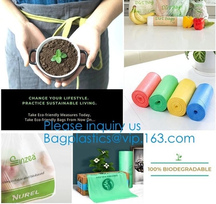 Bio Material Bio Plastic Eco Material Eco Plastic,Scented Compostable Bio Degradable Garbage Bags With Logo Bagplastics