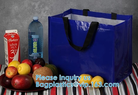 Heavy Duty Extra Large Eco Friendly Shopping Bags Water Resistant Foldable Totes Durable Poly Web Handles