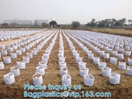 Fabric Seedling Bags With 60 Plant Labels Tags, Plant Grow Bags Biodegradable Non-Woven Nursery Bags Seed Starter Bags