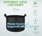 Heavy Duty 300G Thickened Nonwoven Plant Fabric Pots Strap Handles Garden Plant Bags / 6-Packs 5 Gallon Grow Bags/Aerati