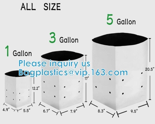 Horticulture, Grow Bags, Hydroponics, Soil, Garden, Planter, Nursery, Pots Bag, Thickened Plastic Nursery Bags for Plant