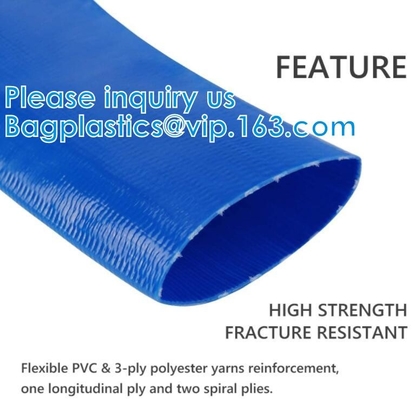 General Purpose Reinforced PVC Lay-Flat Water Discharge Hose,For Use While Back-Washing Filters And Draining Pools