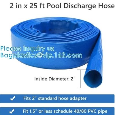 General Purpose Reinforced PVC Lay-Flat Water Discharge Hose,For Use While Back-Washing Filters And Draining Pools