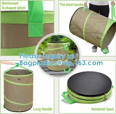 Waste Refuse Rubbish Grass Sack Waterproof Leaf Bag Outdoor Camping Pop Up Bag Collapsible Container Gardening Bag