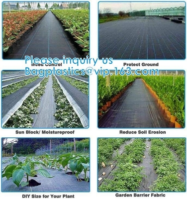 Customized Grade Gardening Fabric Rolls, Weed Control, Eco-Friendly, Flower Bed, Mulch, Pavers, Edging, Garden Stakes