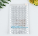 Metallic Foil Film PE Film PE Bubble Cosmetics Reclosable Ziplockk Zipper Bubble Bag 100% Eco-Friendly Waterproof