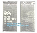 Bubble Bags Zip Padded Pouch For Beauty Skin Care Slider Zipper Lock Bag Colored Customized PVC Slider Zipper Bubble Bag