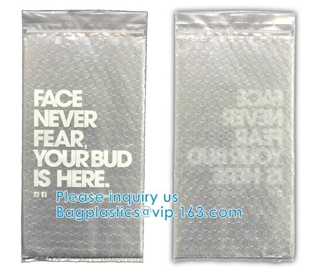 Bubble Bags Zip Padded Pouch For Beauty Skin Care Slider Zipper Lock Bag Colored Customized PVC Slider Zipper Bubble Bag