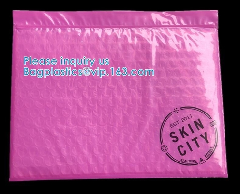 Express Pack Beauty Skin Care Metallic Glossy Holographic Cosmetic Packing Ziplockk Bubble Pouch Slider Zipper Bubble Bag
