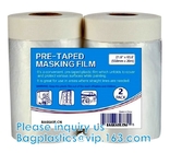 Pre-Taped Painter'S Plastic Automotive Best Masking Tape Painting Pre-Taped Masking Film Sheeting With Tape