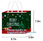 Christmas Large Gift Tote Bags Paper Bags With Handles Holiday Kraft Bags Goody Gift Bags Scarf Glove Gift Bags With Gre