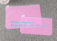 Biodegradable Glitter Custom Logo Small Pink Waterproof Cosmetic Bags TPU Zip Pouch Kit Transparent VANITY Beauty