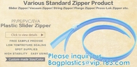 Vacuum String Horizontal Slider Flange Press Waterproof Easy Tear Zipper Slider Zip Lock, PVC EVA TPU Airproof