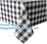 Tablecloth Rectangle Stain Resistant Spillproof Washable Polyester Gingham Table Cloth Outdoor Picnic, Kitchen holiday