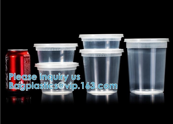 Disposable Sauce Cups With Lid Food Storage Containers Boxes Package Box&amp;Lid Portable Disposable Portable Plastic Cups