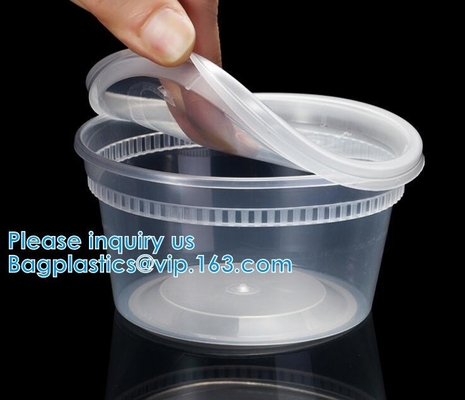 Disposable Sauce Cups With Lid Food Storage Containers Boxes Package Box&amp;Lid Portable Disposable Portable Plastic Cups