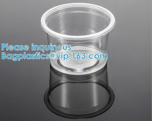 Disposable Sauce Cups With Lid Food Storage Containers Boxes Package Box&amp;Lid Portable Disposable Portable Plastic Cups