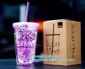 Sequin Double Layer Water Bottle Glitter Cup Heat Cold Insulation Party Home Wedding Thanksgiving Birthday Toasting