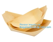 Finger Food - Bowls, &quot;Boat&quot; Biodegradable Wood Promotion - Party Wedding Supplies, 130mm Disposable Sushi/Salad/Dessert