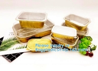 Rectangle Shaped Disposable Aluminum Foil Pan Take-Out Food Containers With Aluminum Lids/Without Lid