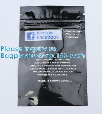 Herbal Medical Packaging Bag Smell Proof Aluminum Foil Resealable Herbal Tea Ziplockk Pouch Bag