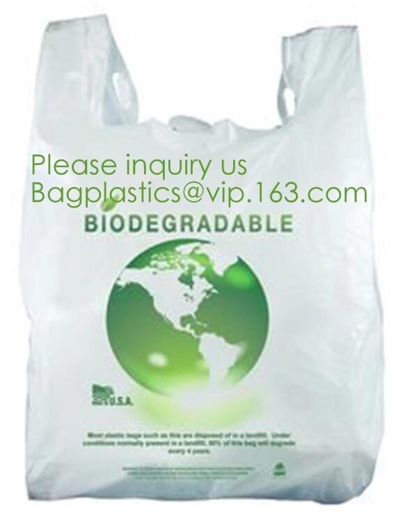 Organic Recycling And Compostable Bag,Eco Friendly Compostable,Compostable Biobased Plastic Tshirt Bag Bagease Bagplasti