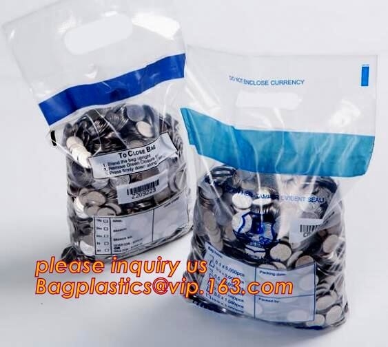 Tamper Evident Security Bank Deposit Bag tamper proof security bag, Self-adhesive poly bank locking security bags, bagpl