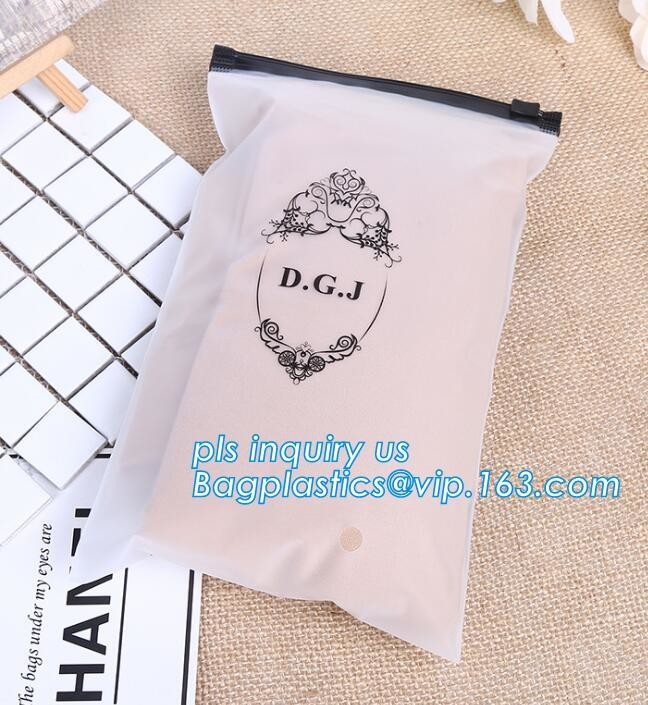 Apparel Garment Clothing Package Slider Zip Bag, Zipper Lock Packaging Bags With Slider Zipper Packaging Bags