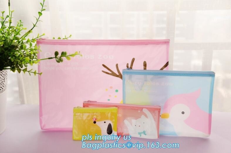 slider k bag for stationery, tools, documents, EVA Skin Care Packaging Bags With Slider Zipper, pencil packing bag
