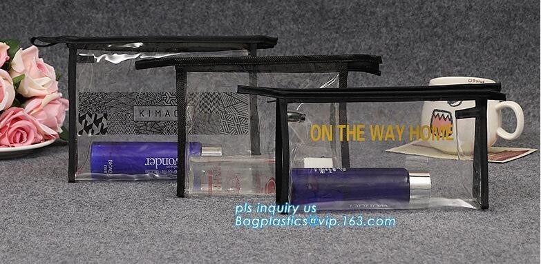 Zipper Slider Clear Pvc Bag For toothbrush bag, Stationery Ruler Set Packaging Bag with Slider, k pvc bag slider t