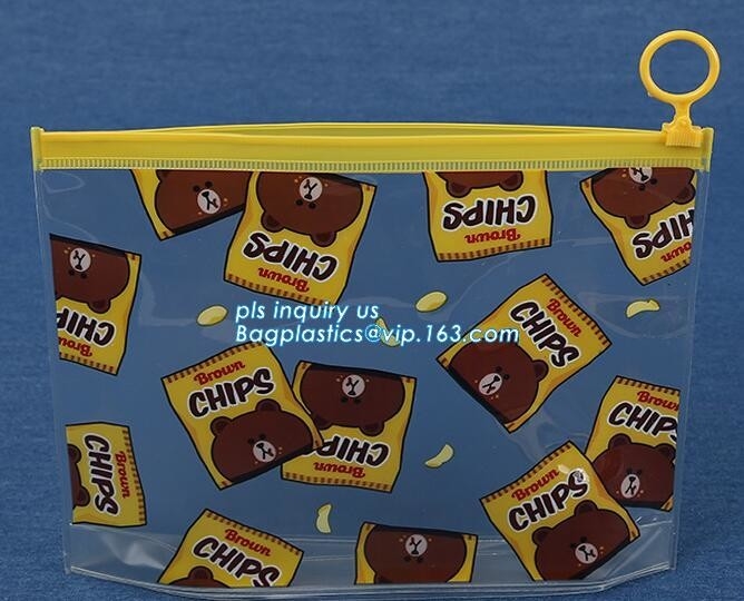 vinyl toiletry zipper bag pvc slider bag custom zipper transparent slider eco-friendly travel pvc cosmetic bag