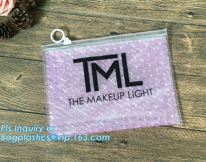 3 Side Seal Air Bubble Bag, Slider k Zipper Bubble Bag,Die Cut Slider Bubble Bag, Different Size Back Seal Air Bub