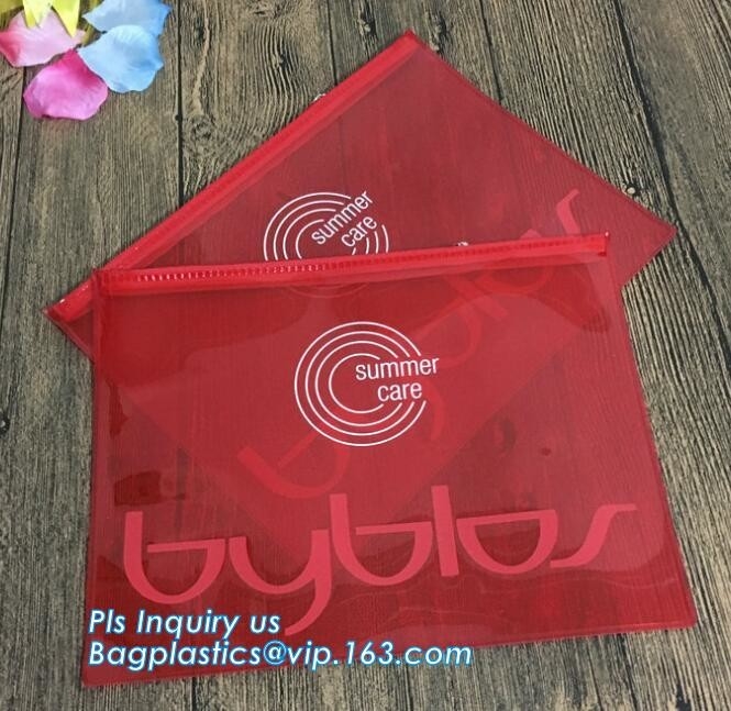 unique design coloful printed clear pvc plastic slider hook hanging zipper bag, Slider Zipper Bag with Custom Logo