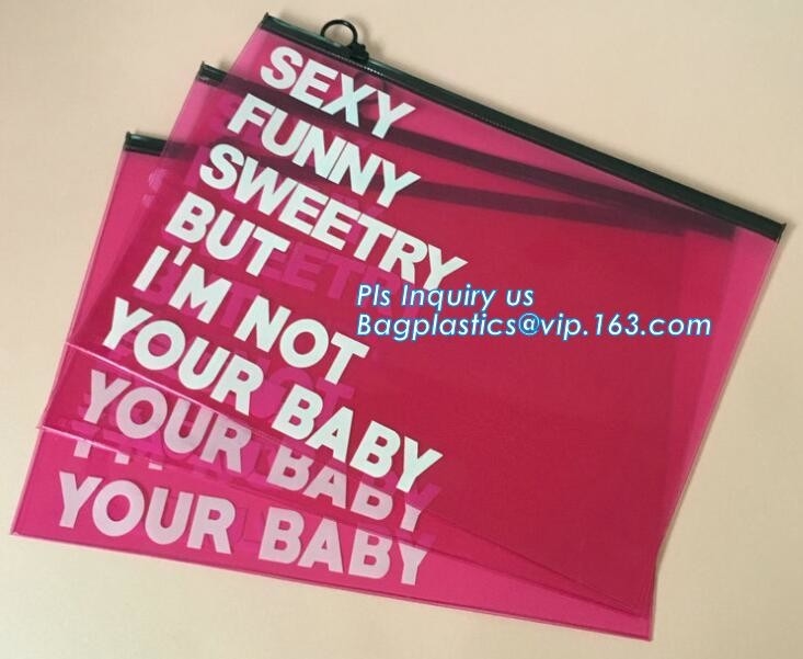 Transparent clear PVC Slider zipper bag plastic bag with zipper, cheap clear pvc pouch good quality with zipper packing