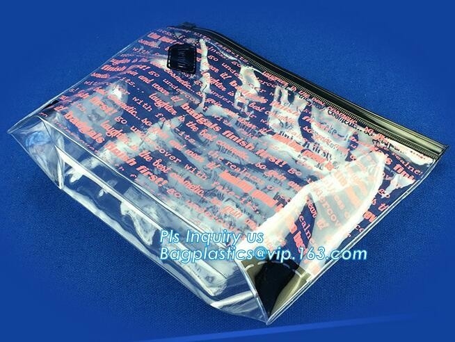 PVC Slider zipper bag plastic bag with zipper, slider zipper plastic bag for packaging, slider zipper pvc pouch clear vi
