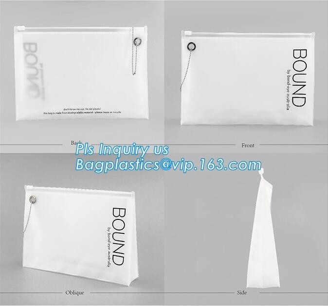 student stationery transparent plastic slider zipper bag, Eco-friendly Slider Zipper Flat Plastic Bag For Document or Sw