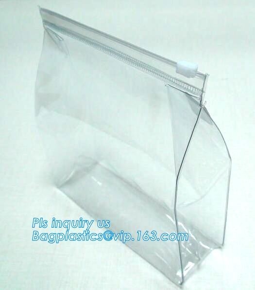 reusable promotional Plastic LDPE slider zipper bags, metallized film bottom loaded slider zipper packaging gloss finish