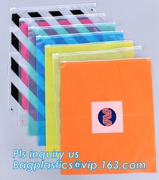 slider bag for underwear packaging slider zipper vinyl bag for clothing, zipper closure pvc slider bag clear size A4 off