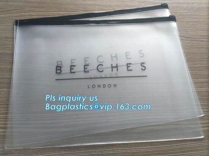 Cosmetic Packaging Customized Clear PVC Travel Slider Bag/Manufacture pvc packaging bag,packaging pvc bag, slider zipper