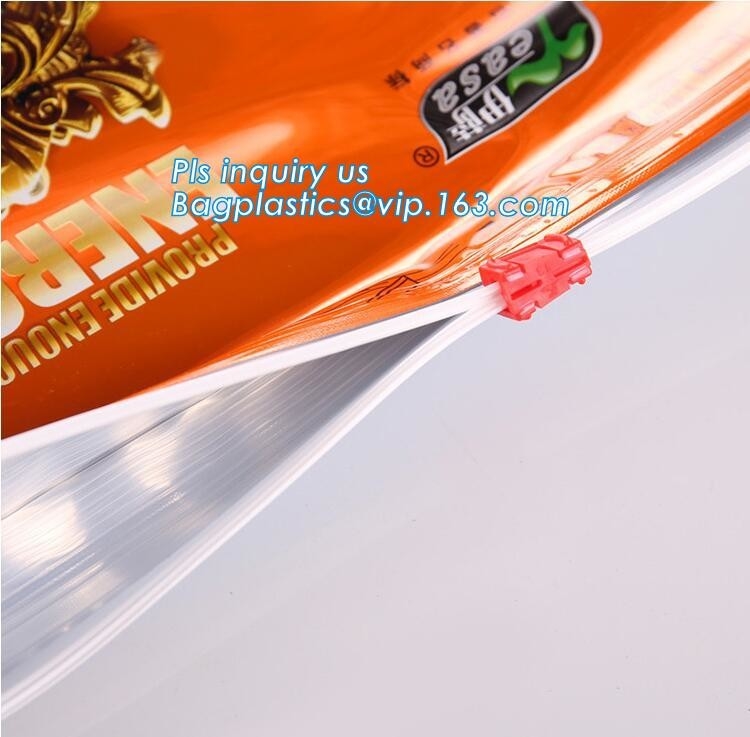 Square bottom slider k plastic packaging bag for dog cat, quad seal bottom and bottom load metallized film slider