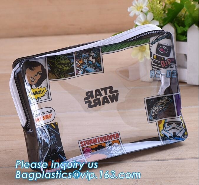 slider zip lock plastic cosmetic bags, Supply custom pvc k pouch slider zipper plastic garment t shirt bags, Clear