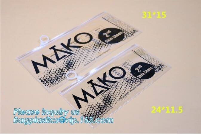 k Zipper Slider Bags Heavy Duty, MultiFunctional clear zipper slider pvc bikini packing swimming bag, frosted swim
